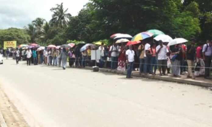 Long queues for Passports today as well