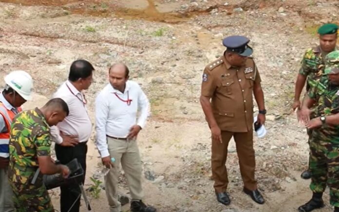 Excavation for treasure begins near Central Expressway in Veyangoda