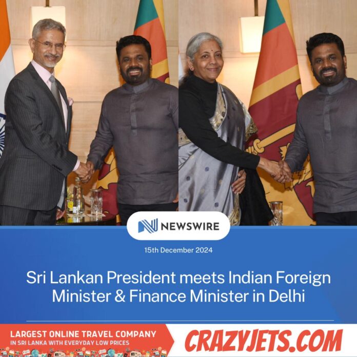 President meets Indian Foreign & Finance Ministers