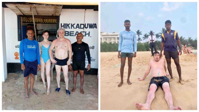 Sri Lanka Police Lifeguards Rescue Four Foreign Nationals in Separate Incidents