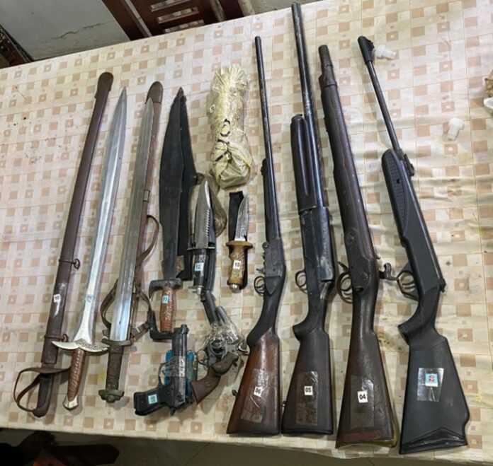 Several arrested and weapons seized in multiple raids